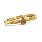 SARAH GRAHAM Cognac Diamond Pebble Ring